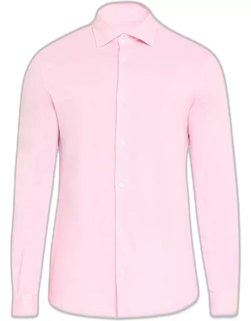 Men's Frosted Pique Casual Button-Down Shirt