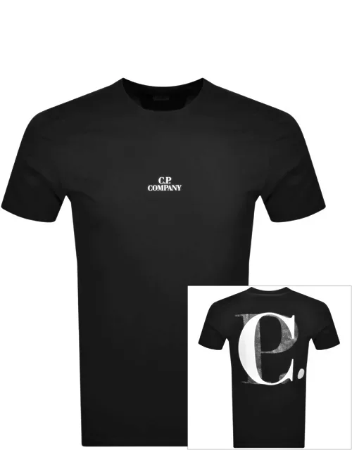 CP Company Jersey Logo T Shirt Black