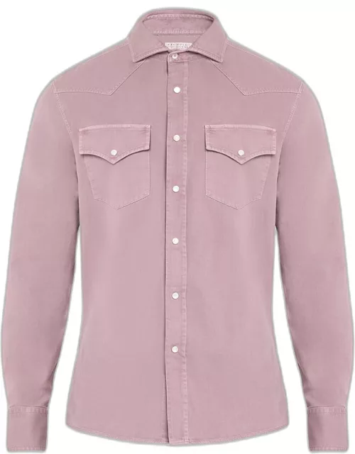 Men's Cotton Snap-Front Western Shirt
