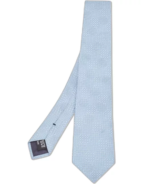Giorgio Armani Blue Patterned Silk Tie