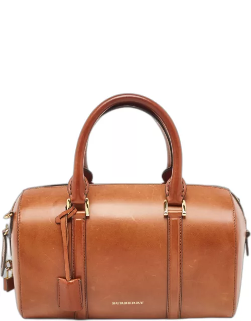 Burberry Tan Leather Medium Alchester Bowler Bag