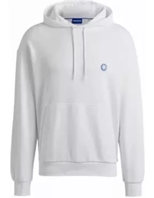 Cotton-terry hoodie with smiley-face logo- White Men's Tracksuit