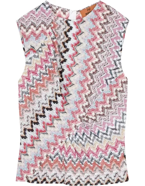 Missoni Zigzag-intarsia Metallic-knit top - Multicoloured - 44 (UK12 / M)