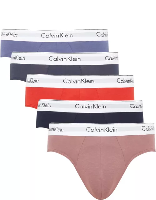 Calvin Klein Logo Stretch-cotton Briefs - set of Five - Multicoloured