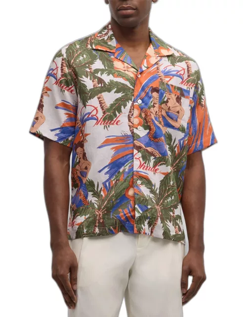 Men's Le Fleur Linen Camp Shirt