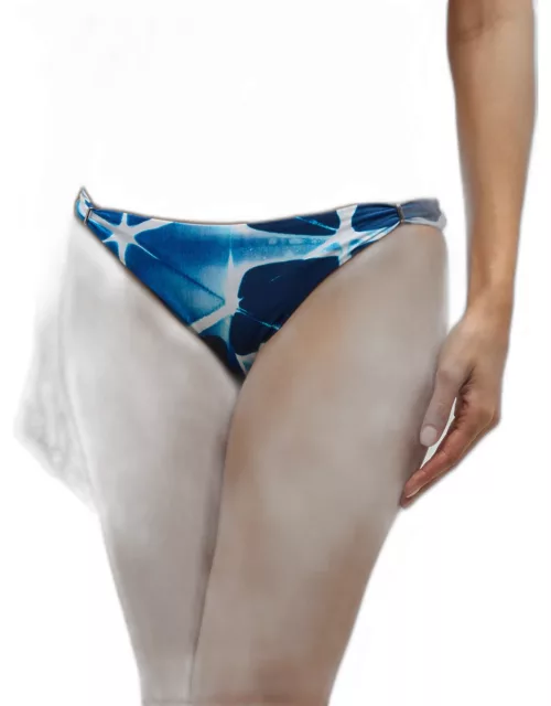 Tie-Dye Geometric Adjustable Bikini Bottom