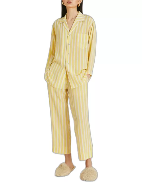Casablanca Striped Silk Pajama Set
