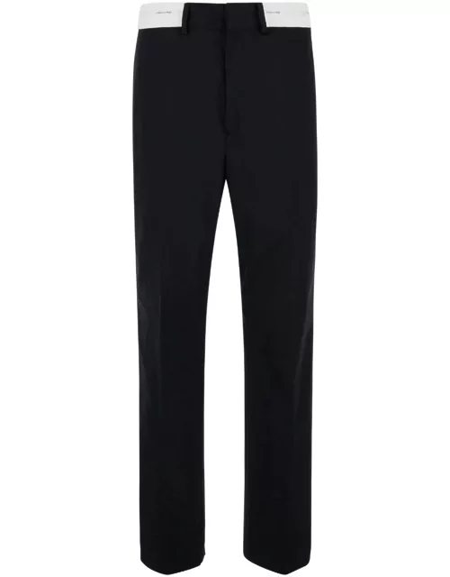 Palm Angels Tailored Trousers With Contrast Waist