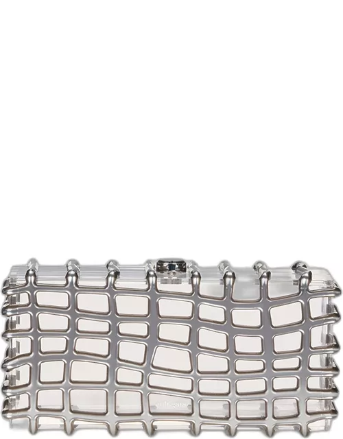 Rina Caged Clear Clutch Bag