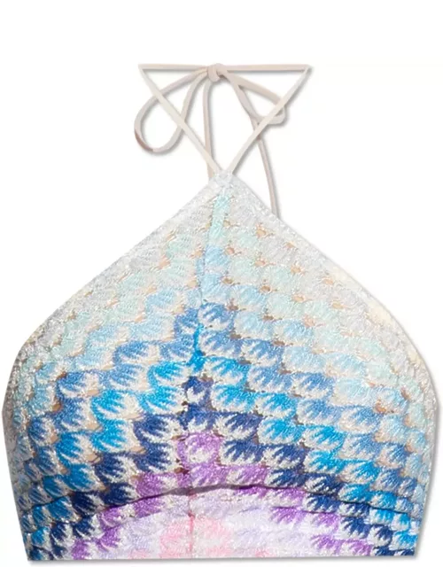 Missoni Zigzag Crochet Halterneck Top