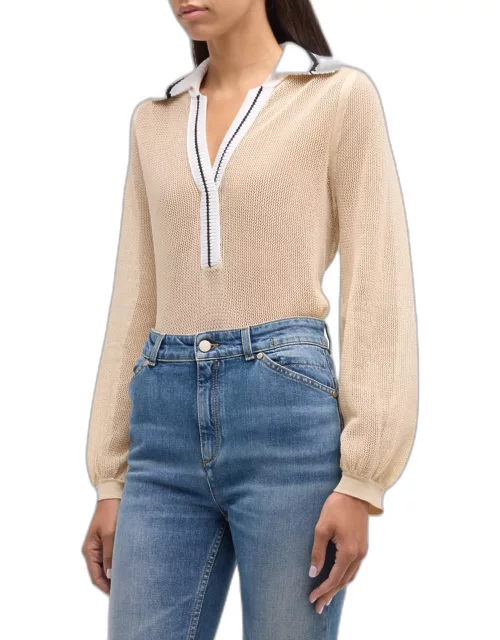 Cool Sophistication Ribbed-Trim Knit Pullover