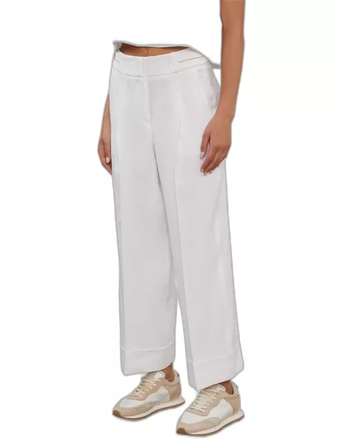 Cropped High-Rise Straight-Leg Pant