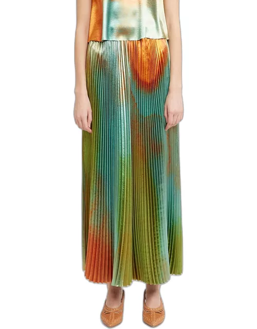 Giada Pleated Ombré Midi Skirt