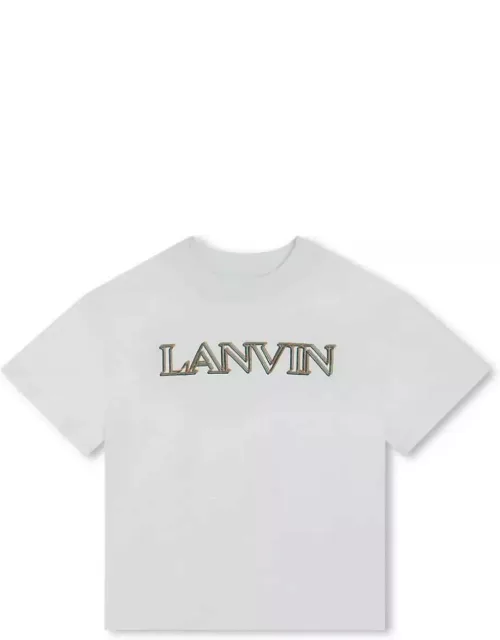 Lanvin Aquamarine T-shirt With Logo