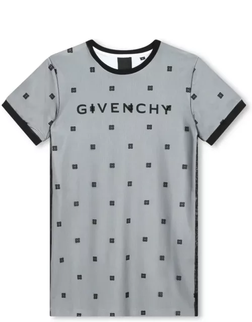 Givenchy Black Dress With Logo And All-over 4g Motif