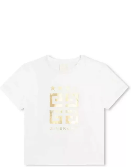 White And Gold Givenchy 4g T-shirt