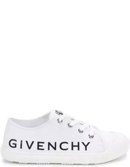 White Low Sneakers With Givenchy Signature