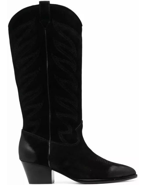 Ash Black Calf Leather Heaven Boot