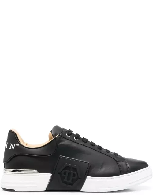 Philipp Plein Hexagon Sneakers In Black Leather