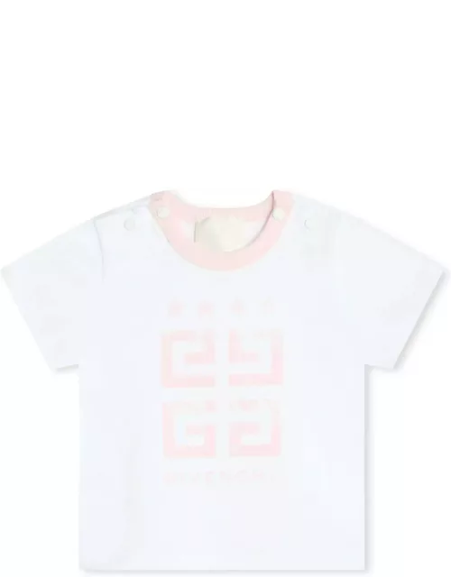Givenchy White And Pink Set With T-shirt, Shorts And Bandana