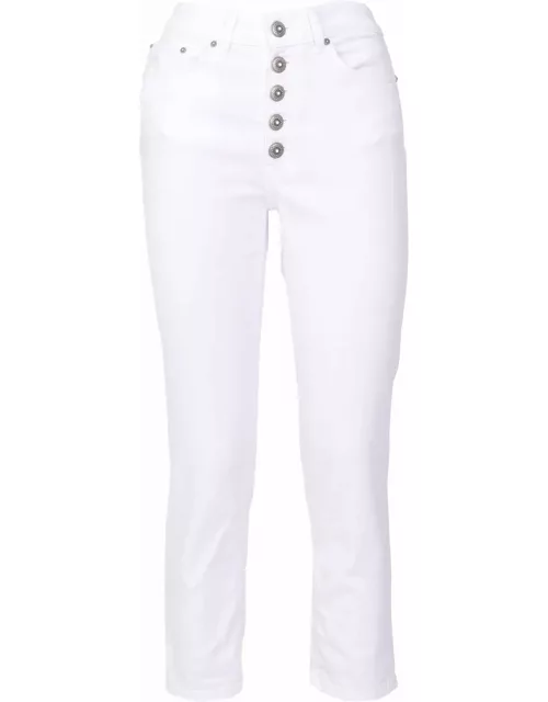 Dondup White Cotton-blend Jean