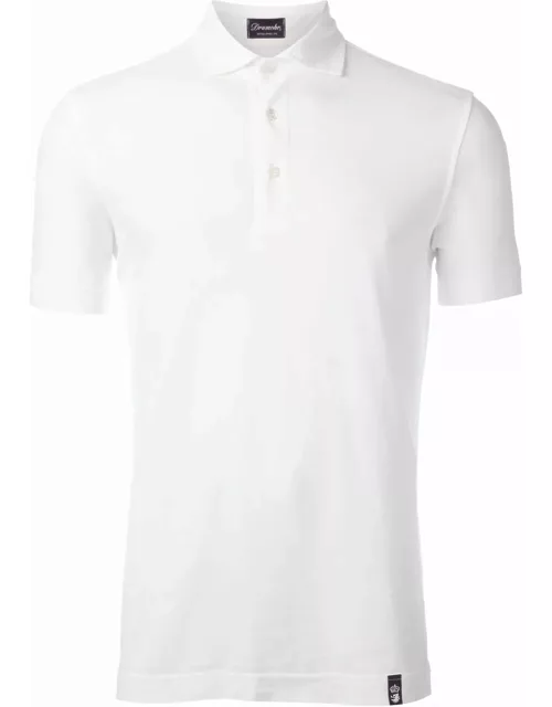 Drumohr White Cotton Polo Shirt