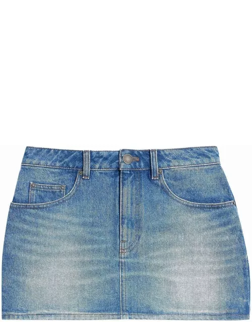 Ami Alexandre Mattiussi Blue Cotton Mini Skirt