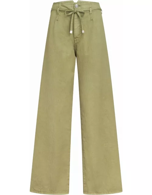 Etro Green Culotte Jeans With Belt