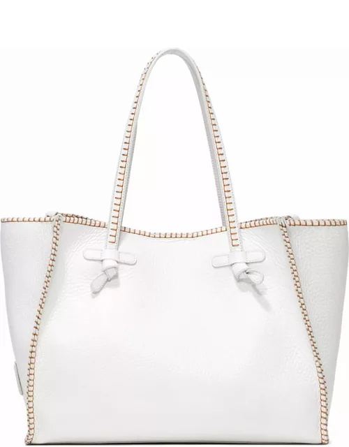 Gianni Chiarini White Soft Leather Shopping Bag