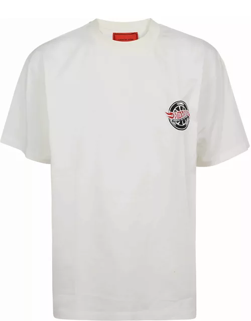 Vision of Super White T-shirt With Red Car Print