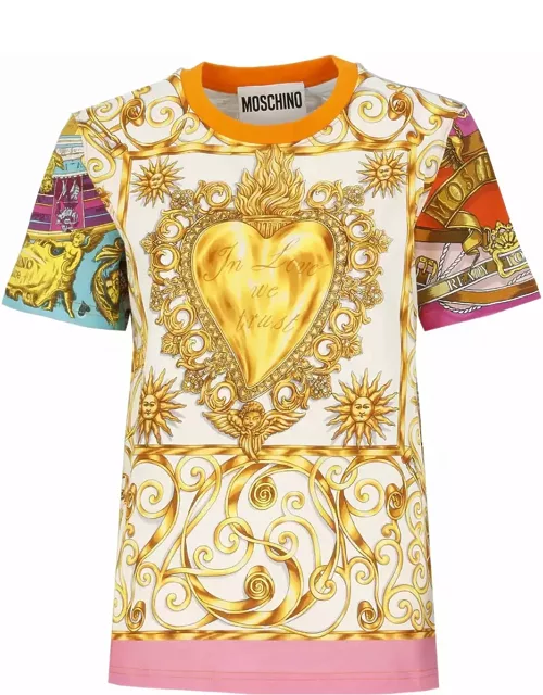 Moschino T-shirt With Scarf Print