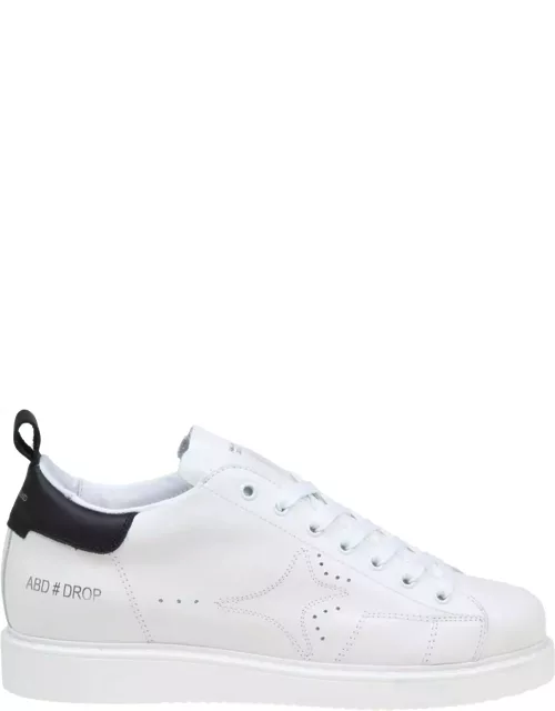 AMA-BRAND Black And White Leather Sneaker