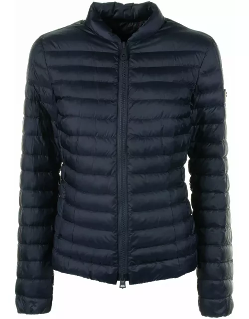 Peuterey Blue Quilted Down Jacket With Zip