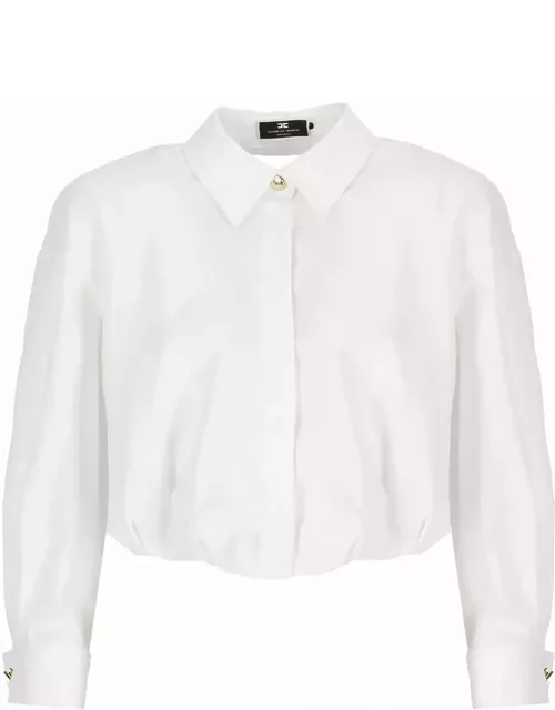Elisabetta Franchi Cropped Cotton Shirt