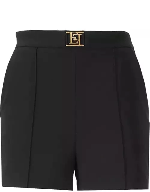 Elisabetta Franchi Crepe Shorts With Logo