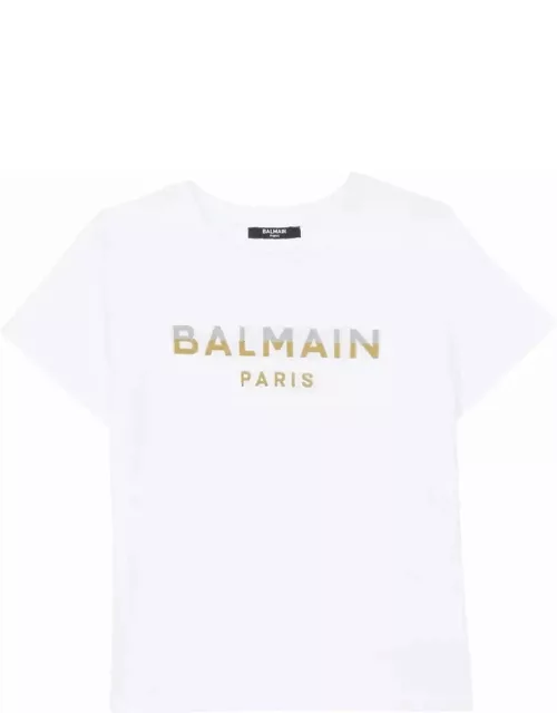 Balmain T-shirt With Logo Plaque