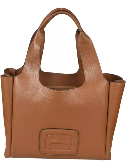 Hogan H Bag Shopping Media H Embossed Shoulder Bag