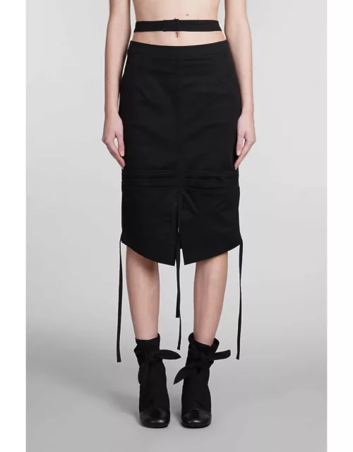 ANDREĀDAMO Skirt In Black Cotton