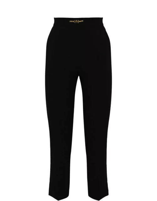 Elisabetta Franchi Straight Trousers With Buckle