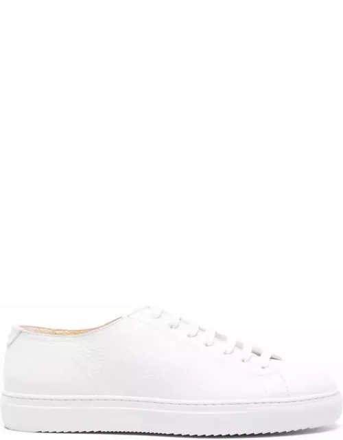 Doucal's White Calf Leather Sneaker