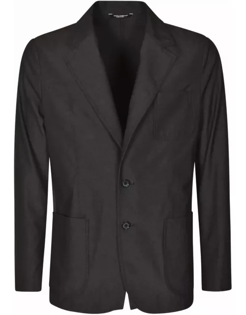 Dolce & Gabbana Navy Wool Blend Portofino Blazer Jacket