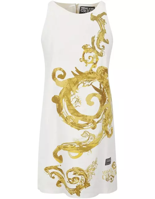 Watercolour Couture Sleeveless Mini Dress Versace Jeans Couture