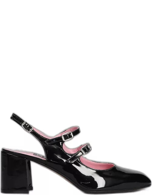 Carel Banana Pumps In Black Patent Leather