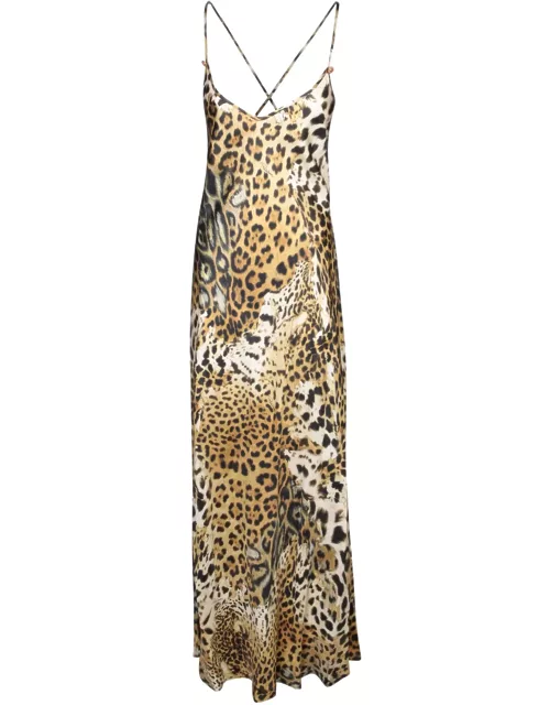 Roberto Cavalli Jaguar Skin Print Dres