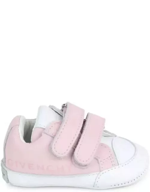 Givenchy Pink And White Sneakers With Logo