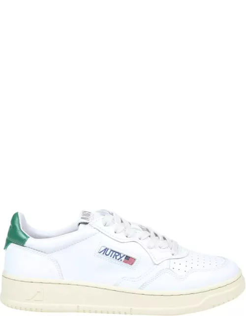 Autry Sneakers In White And Green Leather