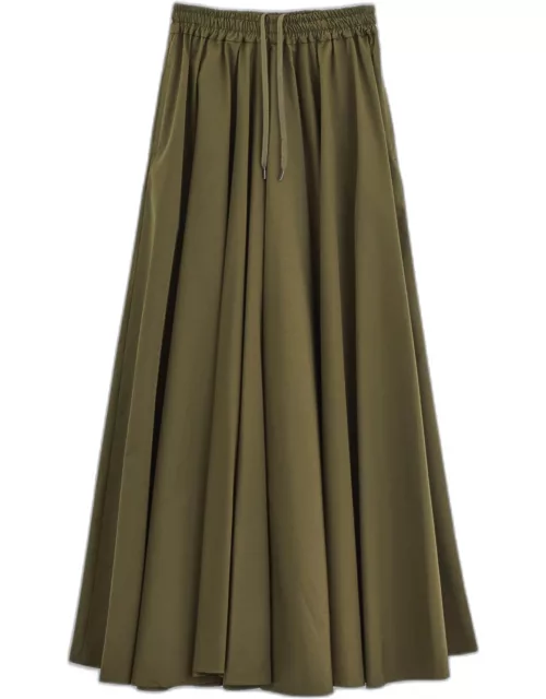 Aspesi Elastic Drawstring Waist Plain Skirt