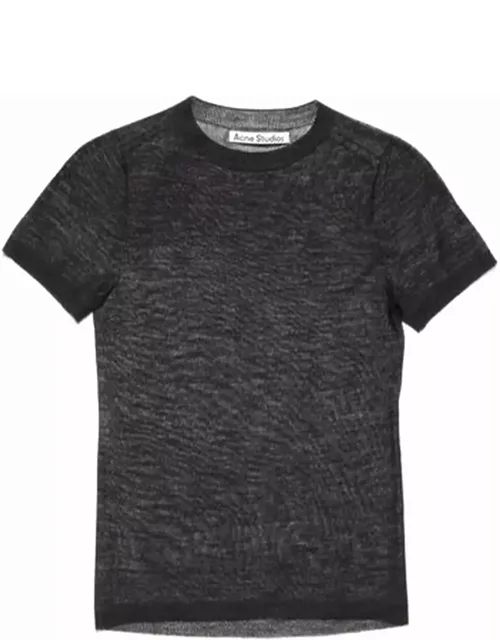Acne Studios Short Sleeved Sheer Knitted T-shirt