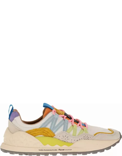 Flower Mountain Washi - Sneakers In Suede And Technical Fabric