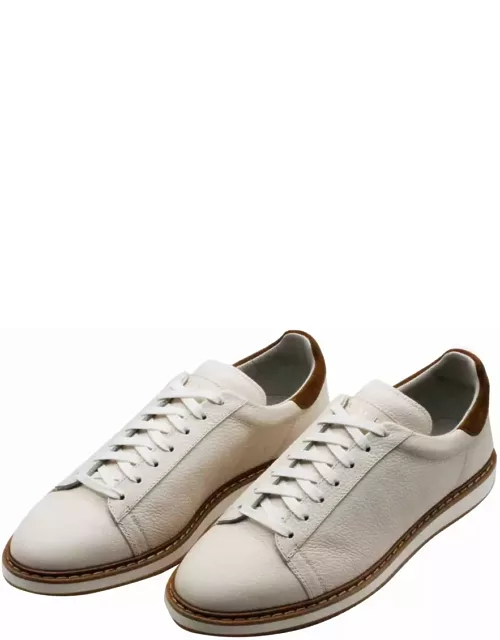 Brunello Cucinelli Suede Runner Sneaker Shoe With Wool Insert